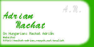 adrian machat business card