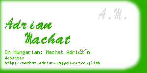 adrian machat business card